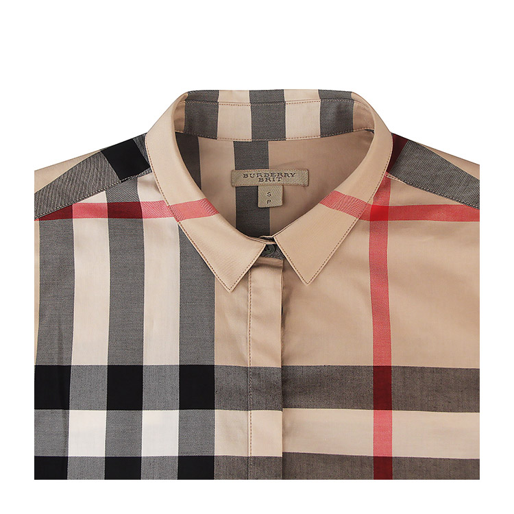 BURBERRY/博柏利 经典格纹 棉质 长袖 女士衬衫#3918091