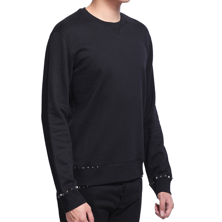 Valentino/华伦天奴 圆领长袖潮牌铆钉装饰男士卫衣 VA1631203399 LV0MF03U3TV