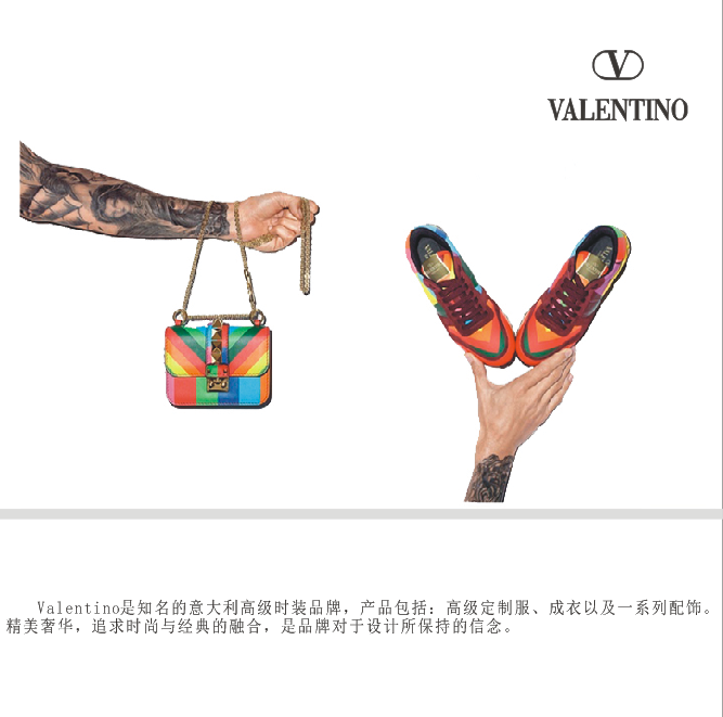 Valentino/华伦天奴 男士V领系扣羊毛针织开衫