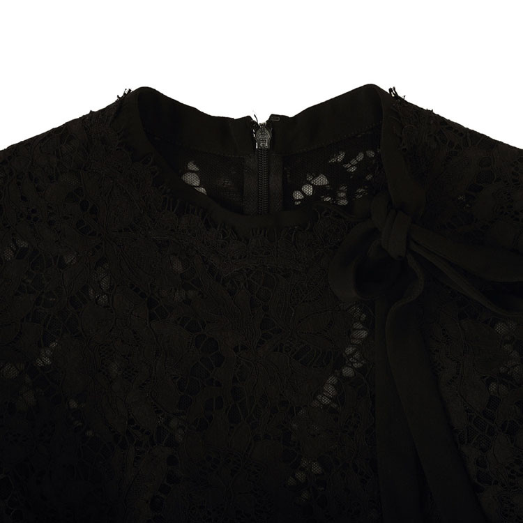 Valentino/华伦天奴 真丝镂空长袖中款连衣裙 VA2636020199 KB3VA6201EC