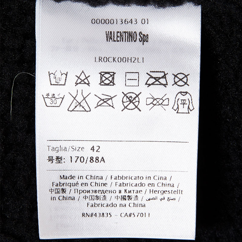 Valentino/华伦天奴 深蓝色锦纶混纺女士大衣外套 LROCK00H2L1 B01