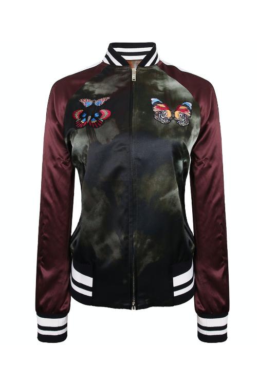 Valentino/华伦天奴 16年秋冬款拼色夹克棒球服女士外套 LBCCE0N82TT M12
