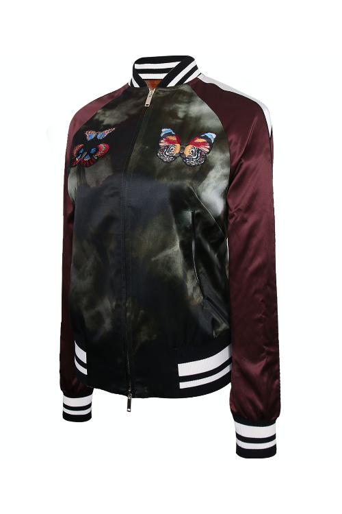 Valentino/华伦天奴 16年秋冬款拼色夹克棒球服女士外套 LBCCE0N82TT M12