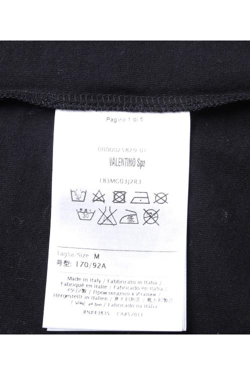 Valentino/华伦天奴 黑色圆领许愿树图案短袖女士短袖T恤 LB3MG03J2R3 0NO