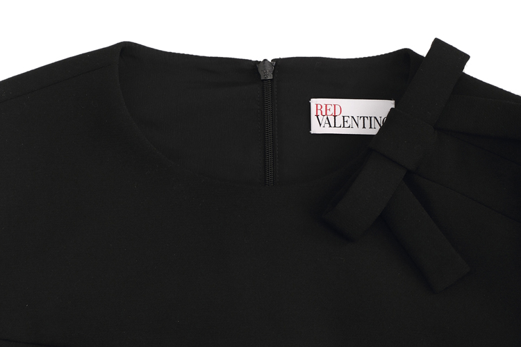 Valentino/华伦天奴 春夏黑色休闲圆领套头短袖女士连衣裙 VA2636032599 LR3VA2W50VM