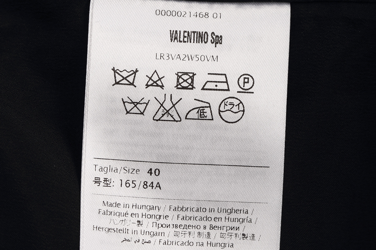 Valentino/华伦天奴 春夏黑色休闲圆领套头短袖女士连衣裙 VA2636032599 LR3VA2W50VM
