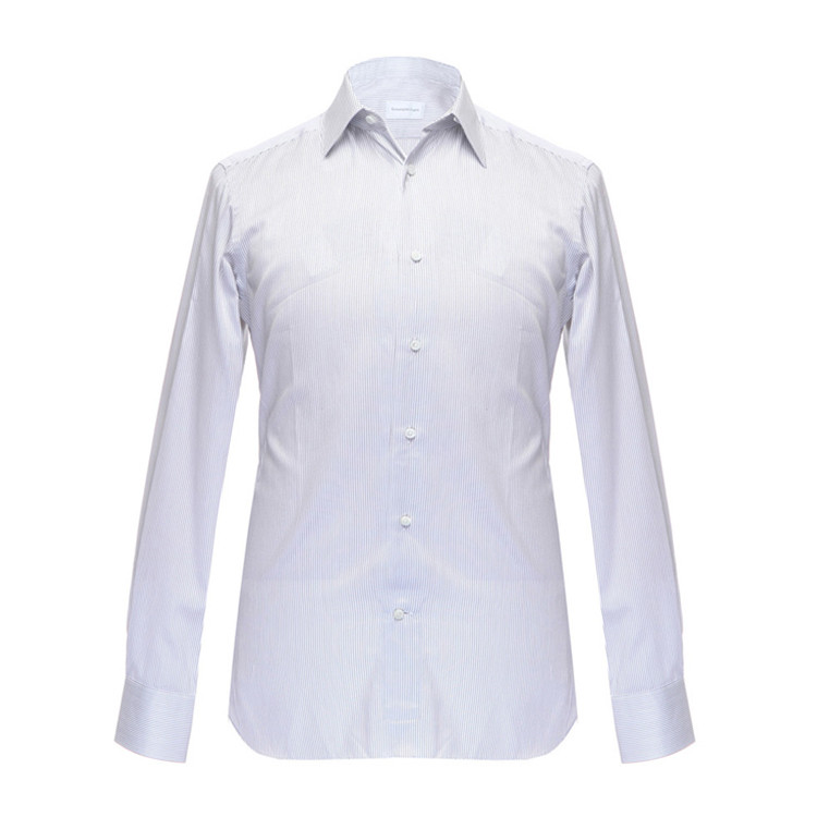 ERMENEGILDO ZEGNA/ERMENEGILDO ZEGNA 长袖尖领经典条形休闲衬衫 803126 男士衬衫
