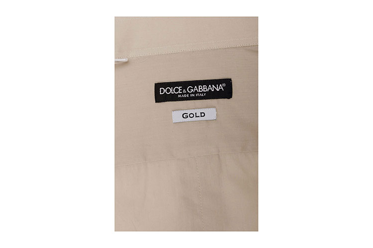 Dolce&Gabbana/杜嘉班纳 浅卡其色商务长袖男士衬衫G5CB4TFU5K8M0299