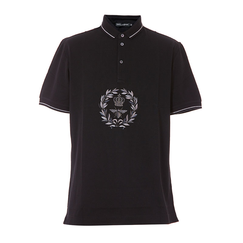 Dolce&Gabbana/杜嘉班纳 黑色全棉男士POLO衫 G8GH1T G7HQM N0000