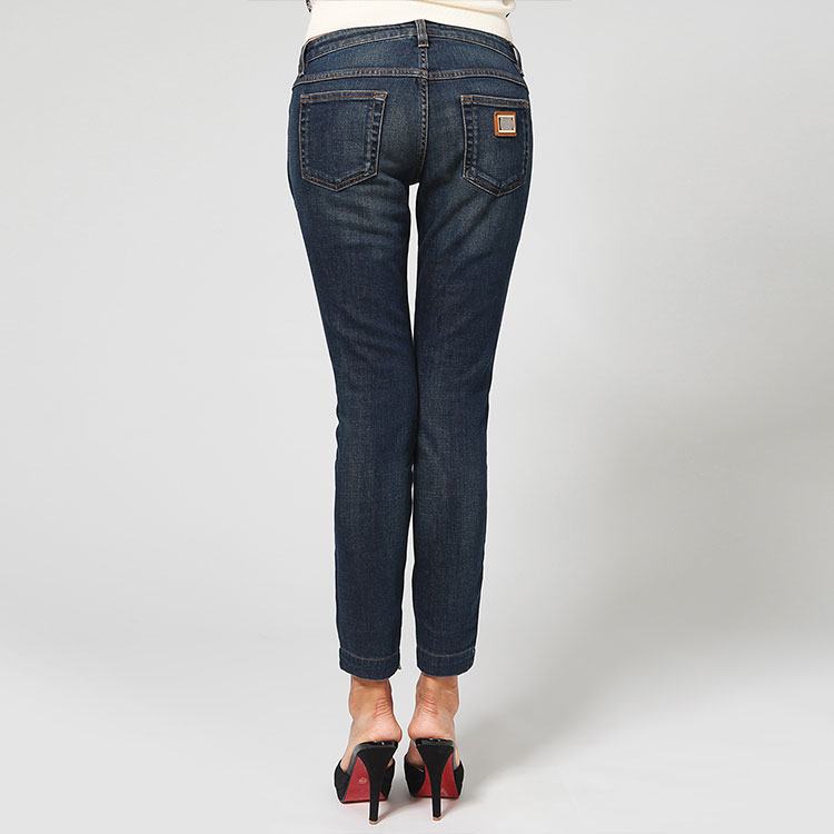 Dolce&Gabbana/杜嘉班纳女士蓝色棉制时尚牛仔裤 断码