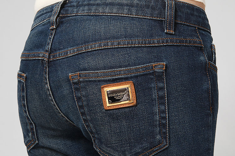 Dolce&Gabbana/杜嘉班纳女士蓝色棉制时尚牛仔裤 断码