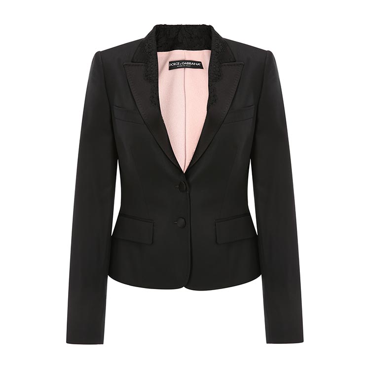Dolce&Gabbana/杜嘉班纳女士外套-女士黑色时尚西服单衣 断码