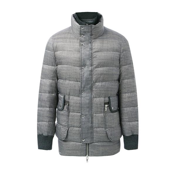 Moncler/蒙克莱 男士外套 尼龙几何印花拼接立领男士羽绒服