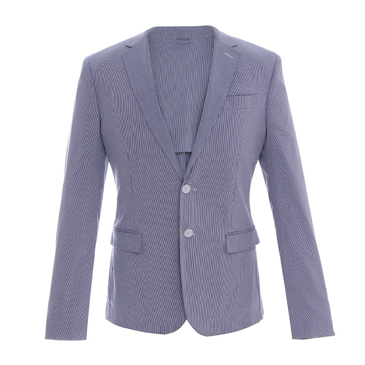 BIKKEMBERGS/毕盖帕克 男士两粒单排扣条纹休闲商务休闲单西 C1BK041 男士西服