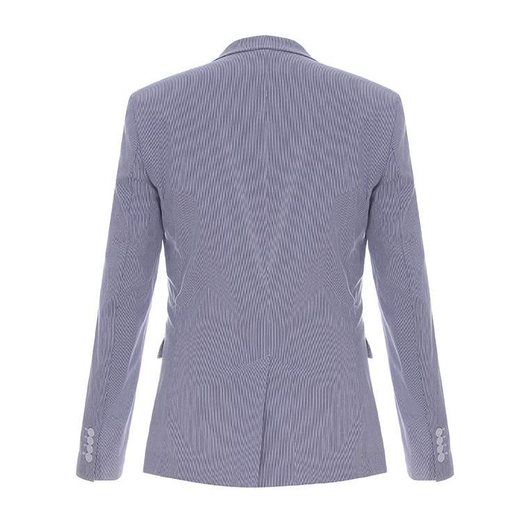BIKKEMBERGS/毕盖帕克 男士两粒单排扣条纹休闲商务休闲单西 C1BK041 男士西服