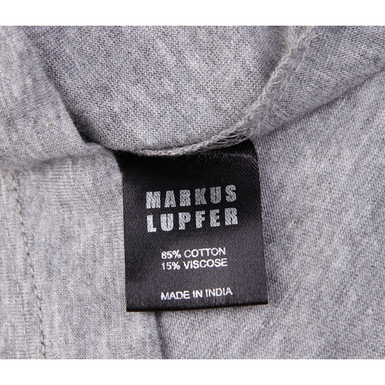 MARKUS LUPFER/马库斯·卢普伐灰色混合材质亮片装饰短袖女士T恤,TP898,XS