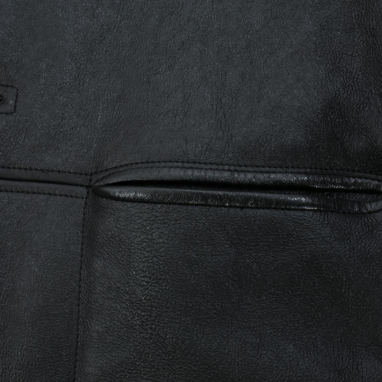 Yves saint Laurent/圣罗兰 黑色皮质 男士外套 398019-Y5MZ1-1000