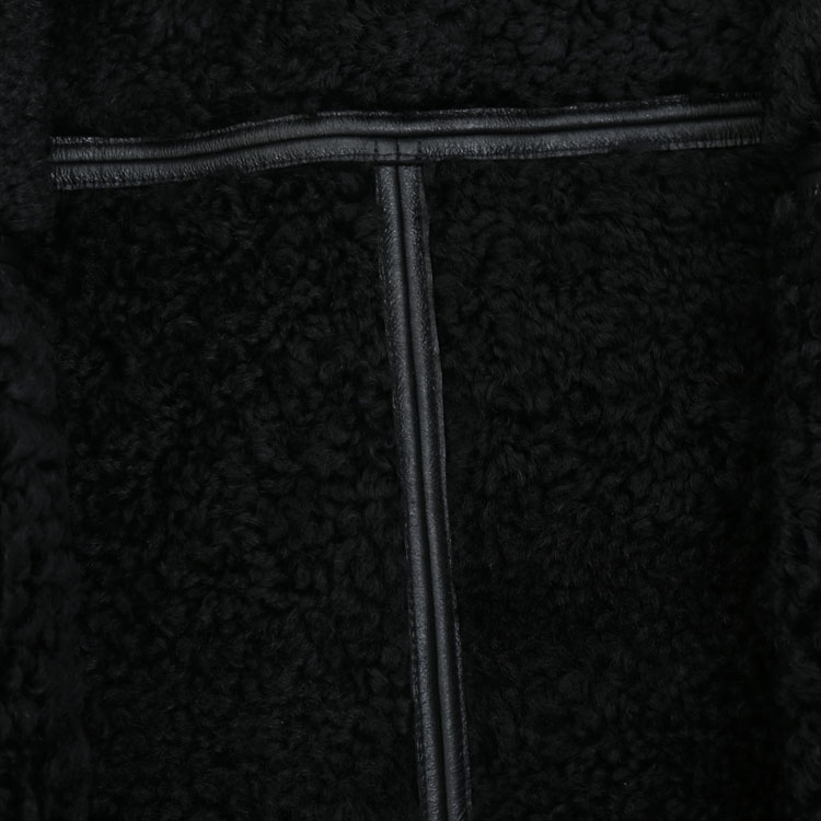 Yves saint Laurent/圣罗兰 黑色皮质 男士外套 398019-Y5MZ1-1000