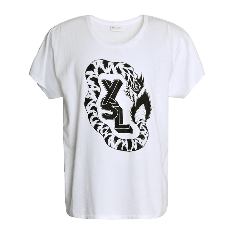 Yves saint Laurent/圣罗兰 潮流时尚男士T恤 白色