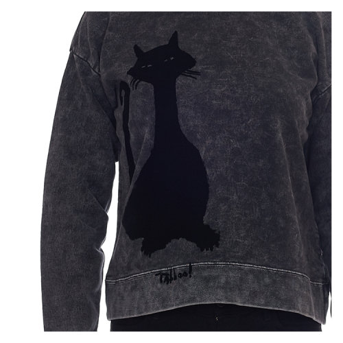 Marc Jacobs/马克雅各布斯 女士 纯棉 时尚猫咪印花 长袖T恤 BR