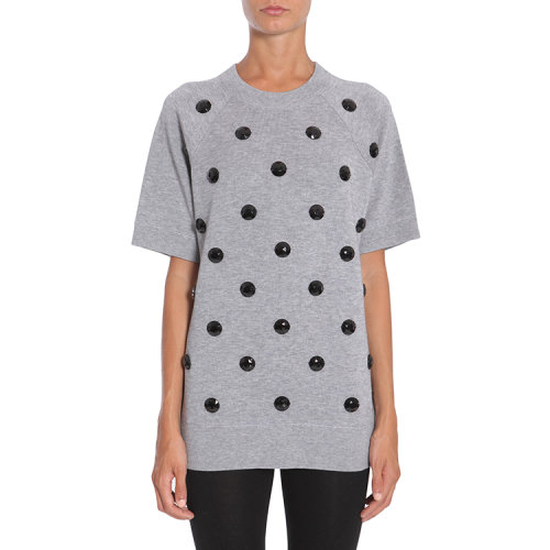 Marc Jacobs/马克雅各布斯 女士 圆形凸起装饰 短袖 T恤 EB