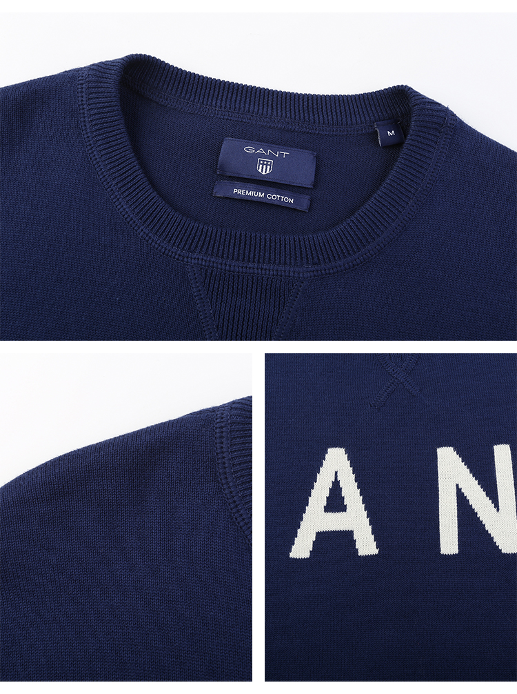 GANT/甘特 男针织衫舒适字母针织衫 81340