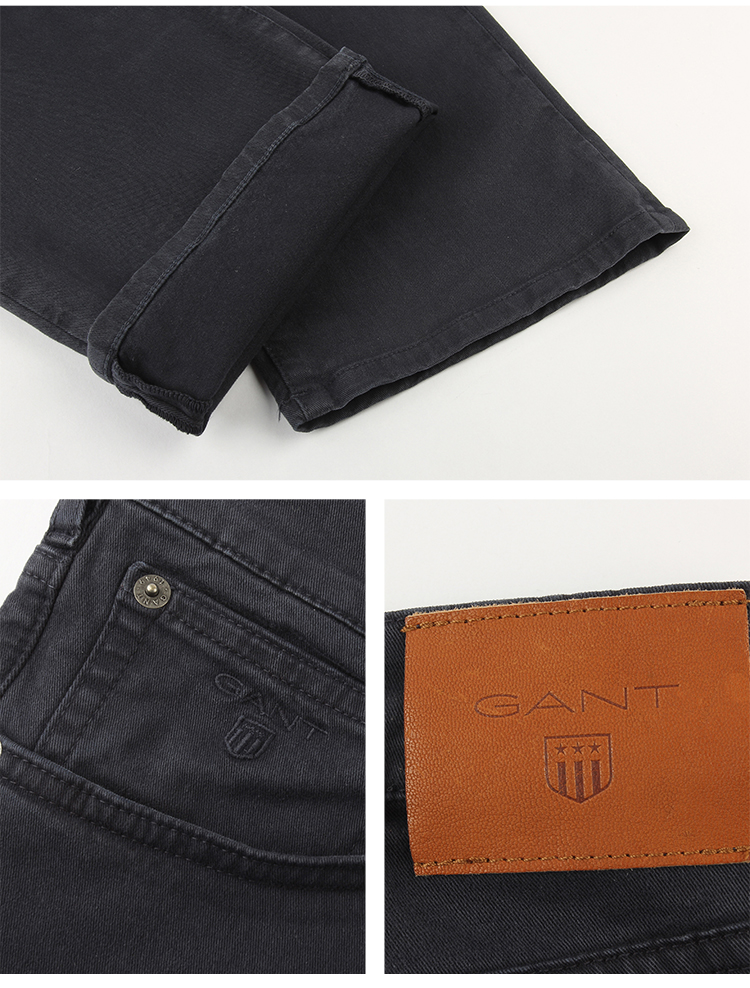 GANT/甘特 男士裤子净色舒适中腰休闲裤 1010209