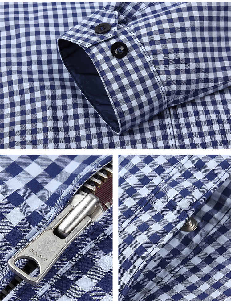 GANT/甘特 男士外套休闲格子立领夹克外套 70187