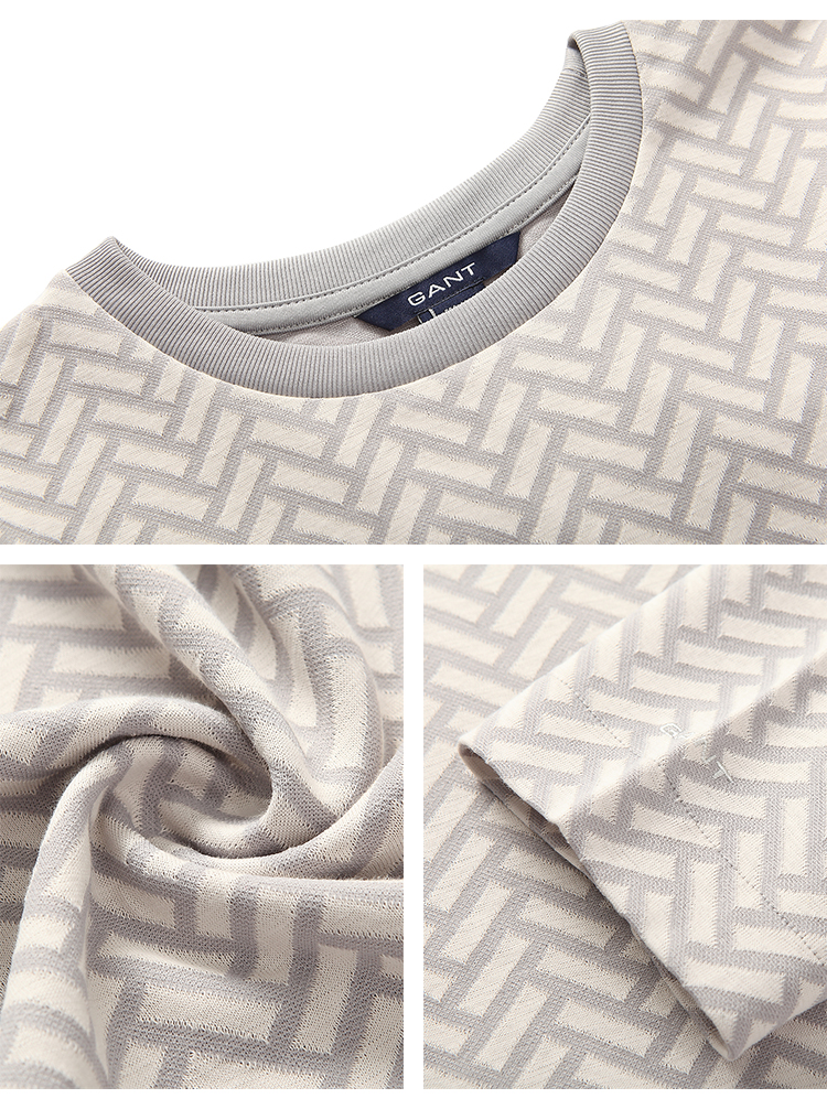 GANT/甘特 女士T恤简约印花七分袖针织T恤 400611