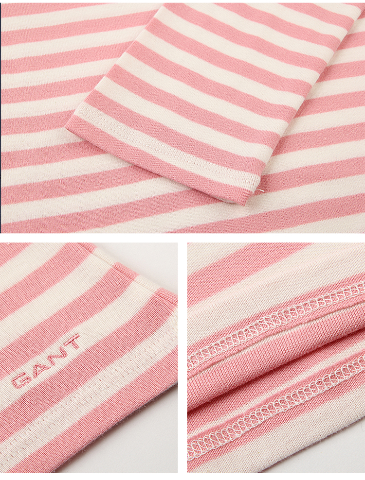 GANT/甘特 女士T恤条纹百搭长袖圆领T 405750