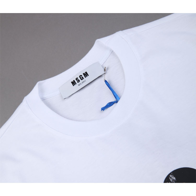 MSGM/MSGM白色纯棉印花休闲男士T恤短袖,2140MM88 164794,1,M