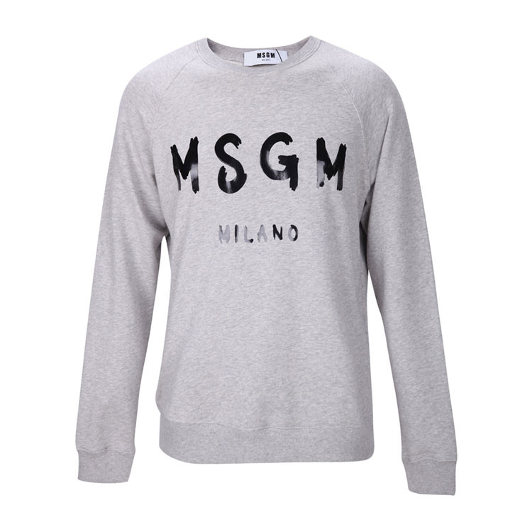 MSGM/MSGM纯棉字母印花男士卫衣