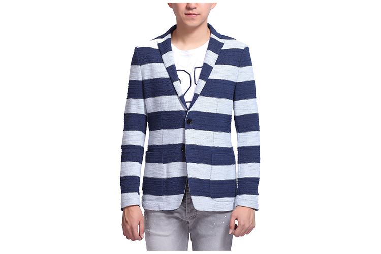 MSGM/MSGM 翻领长袖条纹时尚休闲男士外套 MG1630400735 2040MG07A