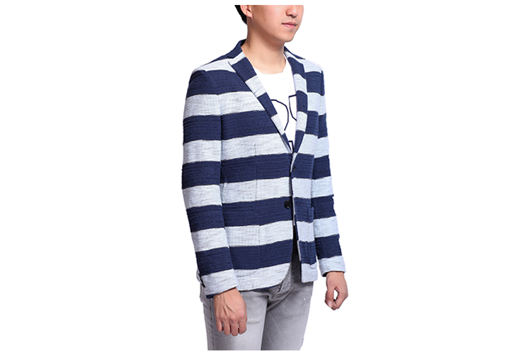 MSGM/MSGM 翻领长袖条纹时尚休闲男士外套 MG1630400735 2040MG07A