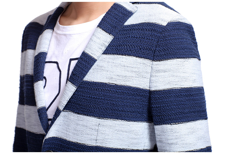MSGM/MSGM 翻领长袖条纹时尚休闲男士外套 MG1630400735 2040MG07A
