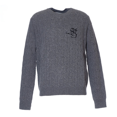 MSGM/MSGM 男士 羊毛 聚酰胺 logo点缀 针织衫 BR