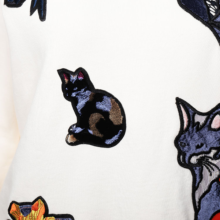 MSGM/MSGM 刺绣小猫图案 女士卫衣 2141MDM136-164790