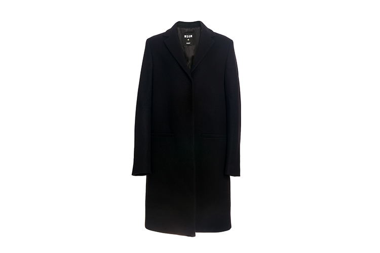 MSGM/MSGM 黑色翻领长款猫咪图案外套女士大衣 MG2630402599 2141MDC25Y