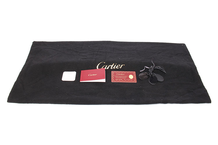 CARTIER(卡地亚) 黑色蛇皮/马毛单肩包