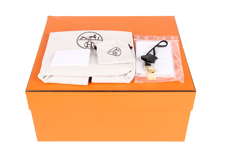 HERMES/爱马仕 Birkin30 黑色togo牛皮女士金扣手提包