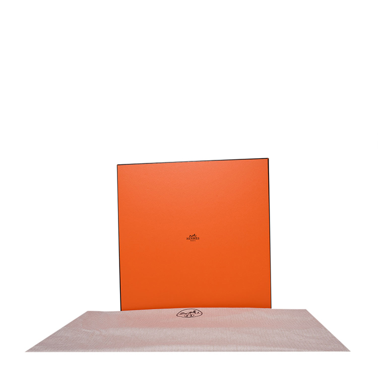 HERMES(爱马仕) 砖红色皮质手提包garden party