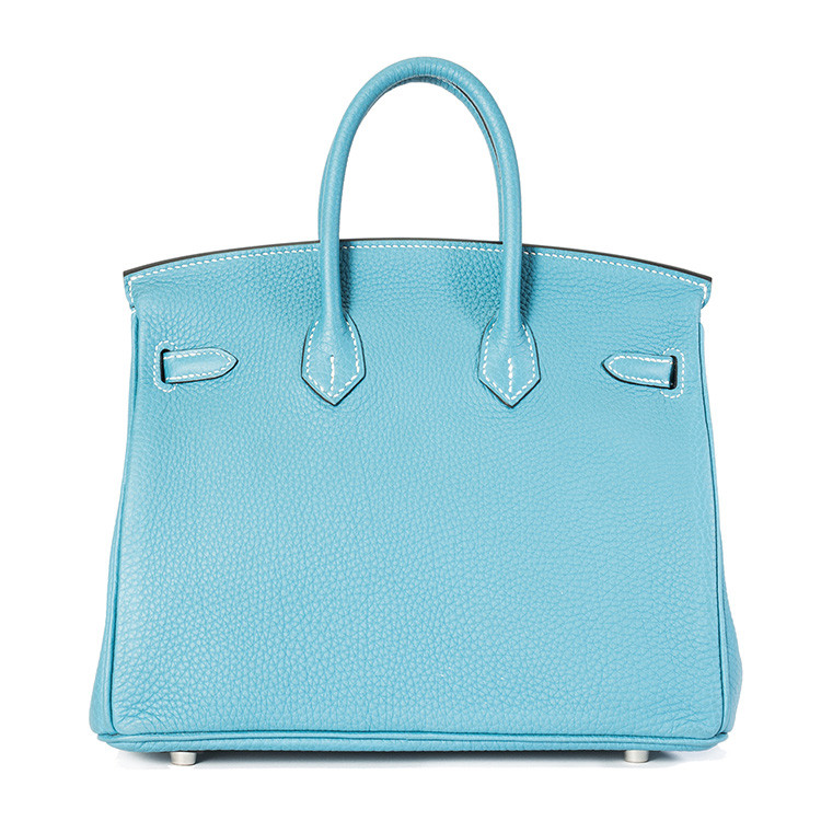 HERMES/爱马仕女士 全新牛皮材质牛仔蓝手提包