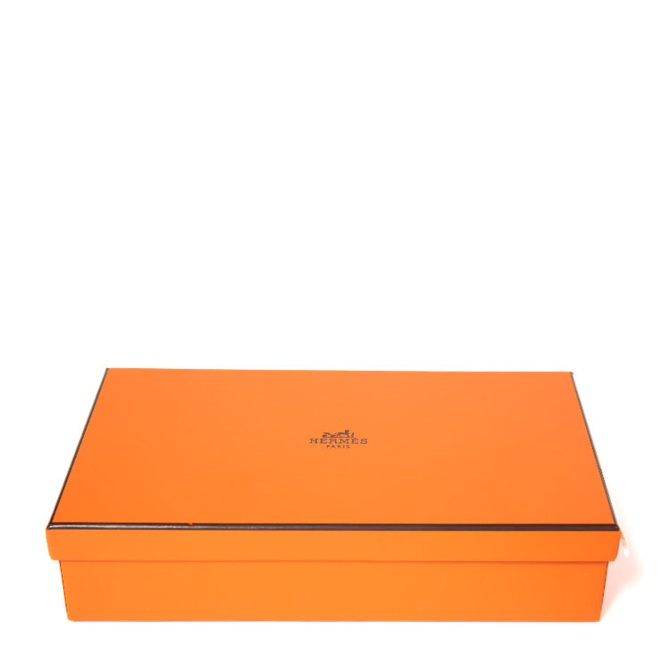 HERMES(爱马仕) 深红色皮质长款珐琅H扣钱夹 Constance