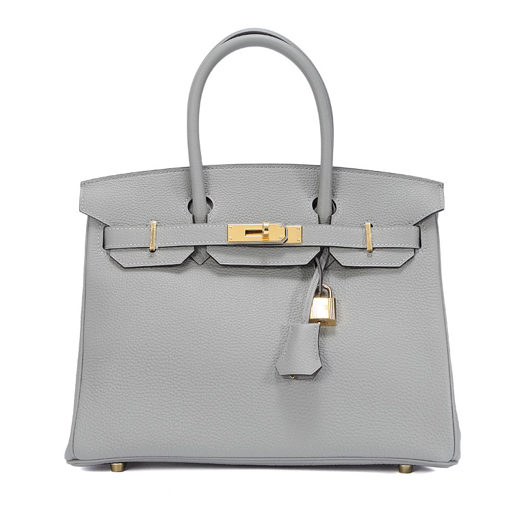 HERMES(爱马仕) 海鸥灰皮质Birkin 30手提包