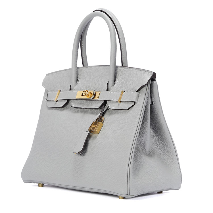 HERMES(爱马仕) 海鸥灰皮质Birkin 30手提包
