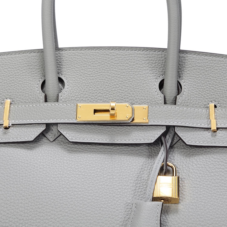 HERMES(爱马仕) 海鸥灰皮质Birkin 30手提包