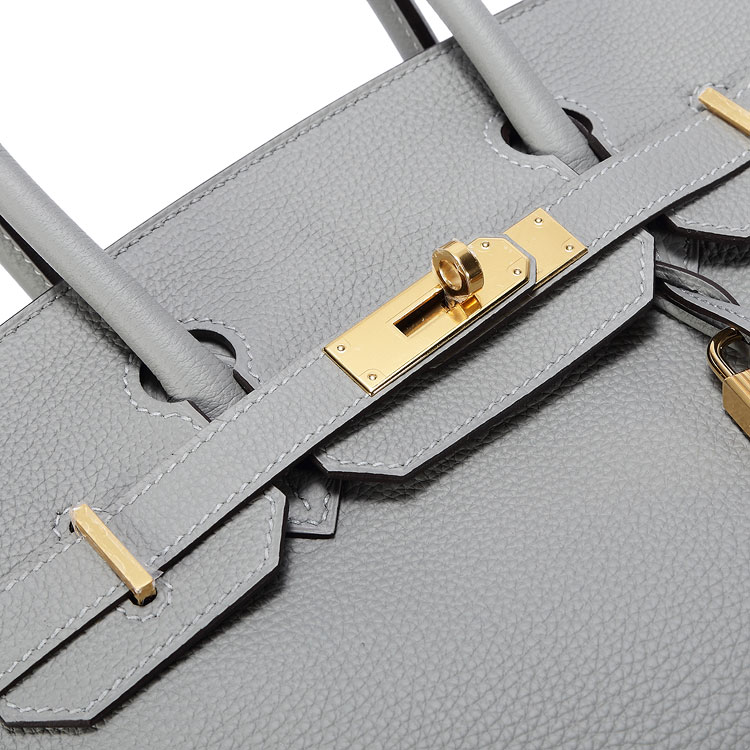 HERMES(爱马仕) 海鸥灰皮质Birkin 30手提包