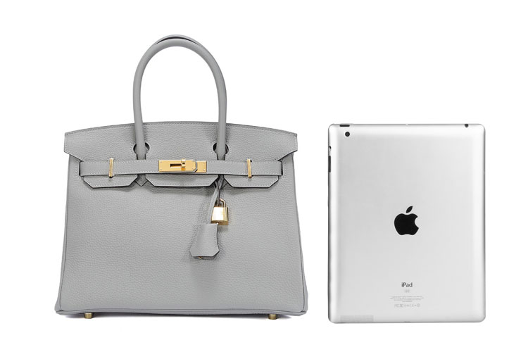 HERMES(爱马仕) 海鸥灰皮质Birkin 30手提包