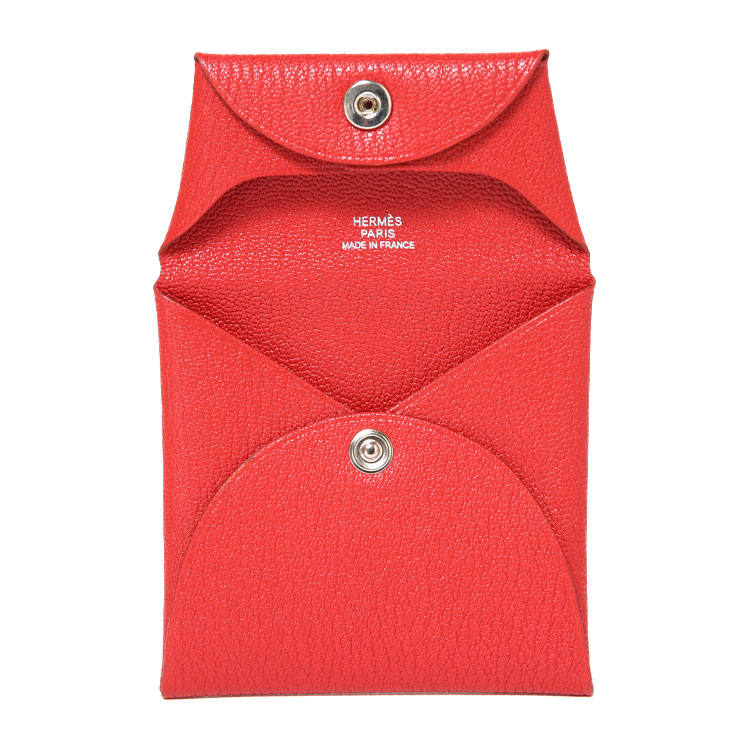 HERMES(爱马仕) 红色皮质零钱包