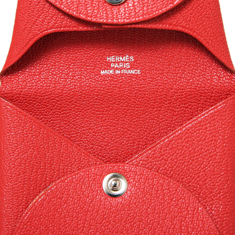 HERMES(爱马仕) 红色皮质零钱包